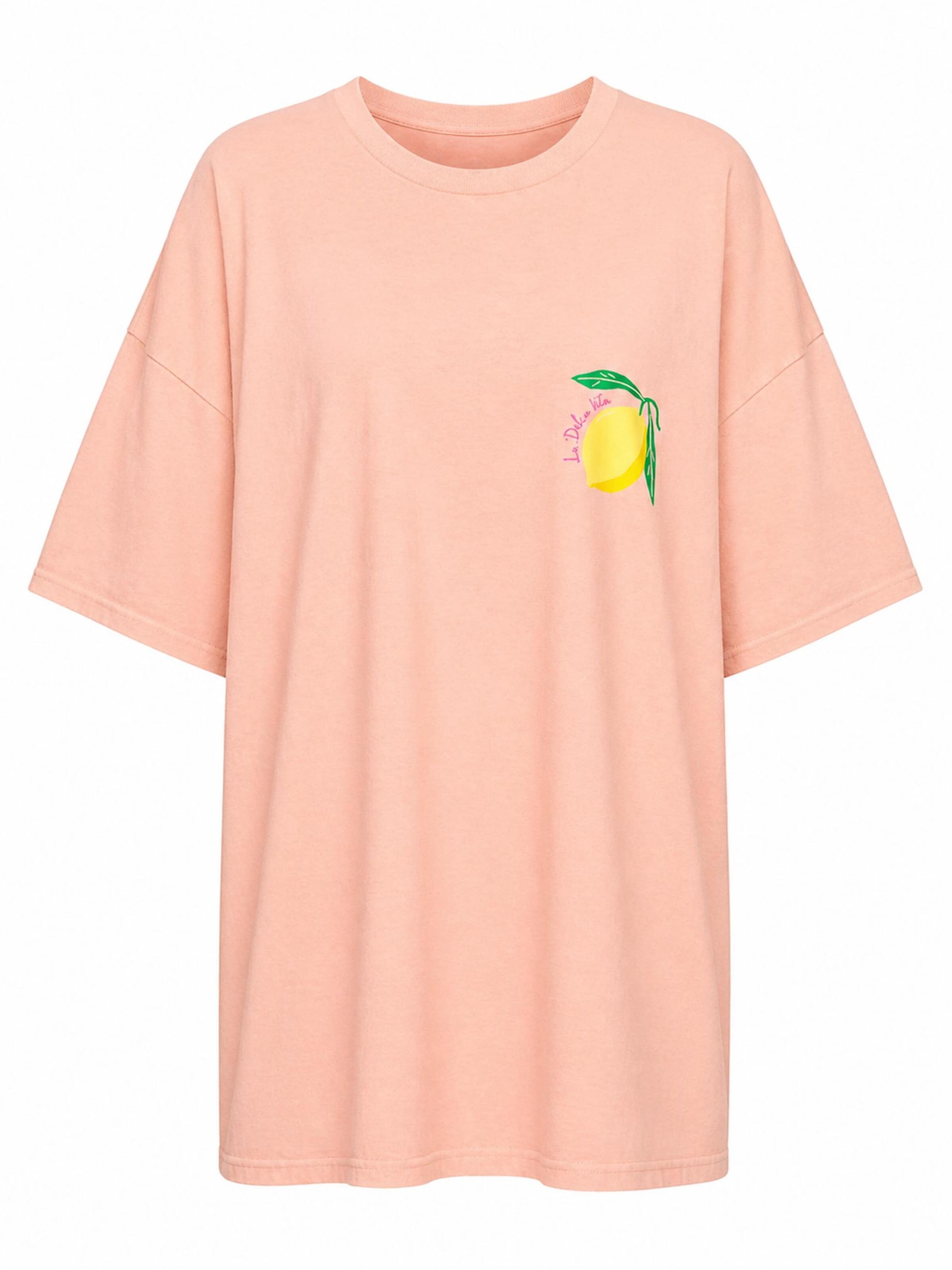 Worldclassca Oversized Shirt 'Limon Cello' in Orange: front