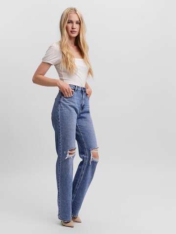 VERO MODA Wide Leg Jeans 'Kithy' in Blau