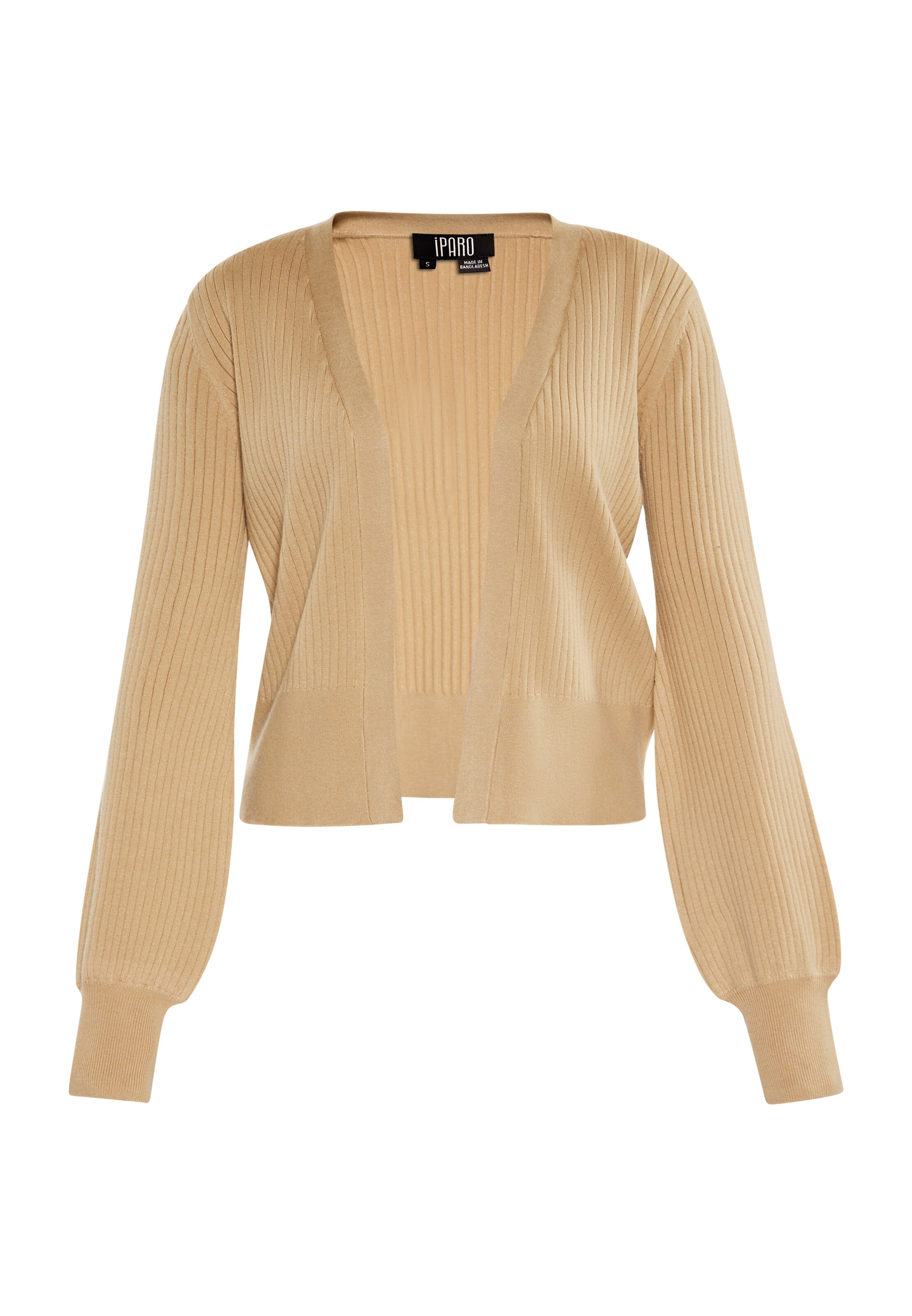 IPARO Strickjacke in Beige: Vorderseite