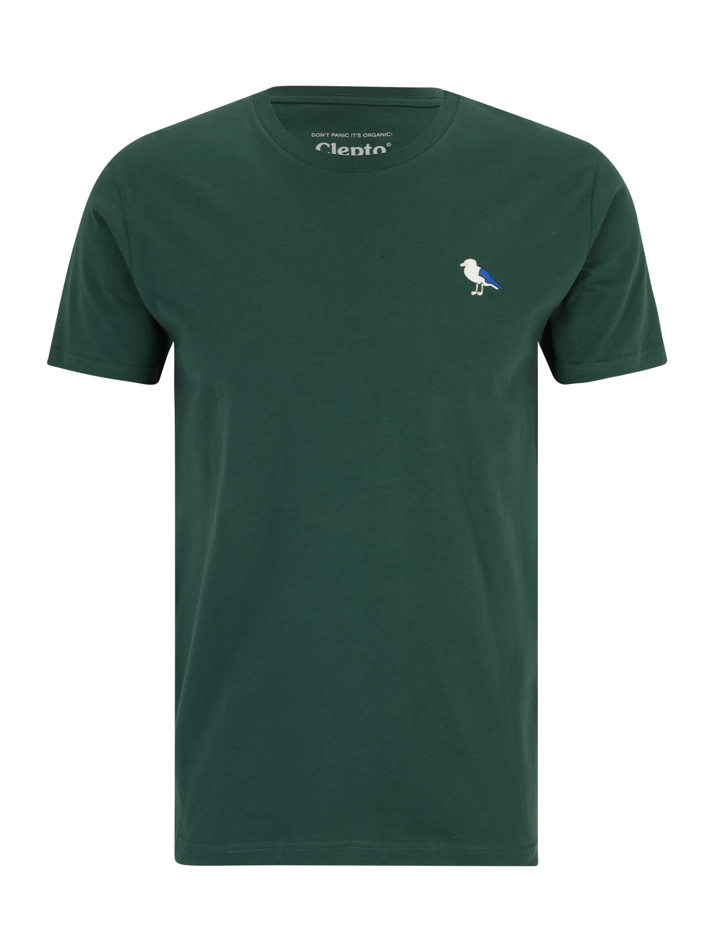 Cleptomanicx T-Shirt 'Embro Gull' in Grün: Vorderseite