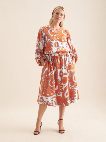 Jupe 'Schwarze Rose' SEIDENSTICKER en orange
