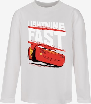 ABSOLUTE CULT Shirt 'Cars - Lightning Fast' in Wit: voorkant