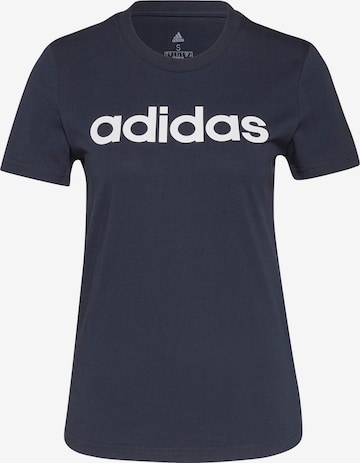 ADIDAS SPORTSWEAR T-Shirt 'Essentials  Logo' in Blau: predná strana