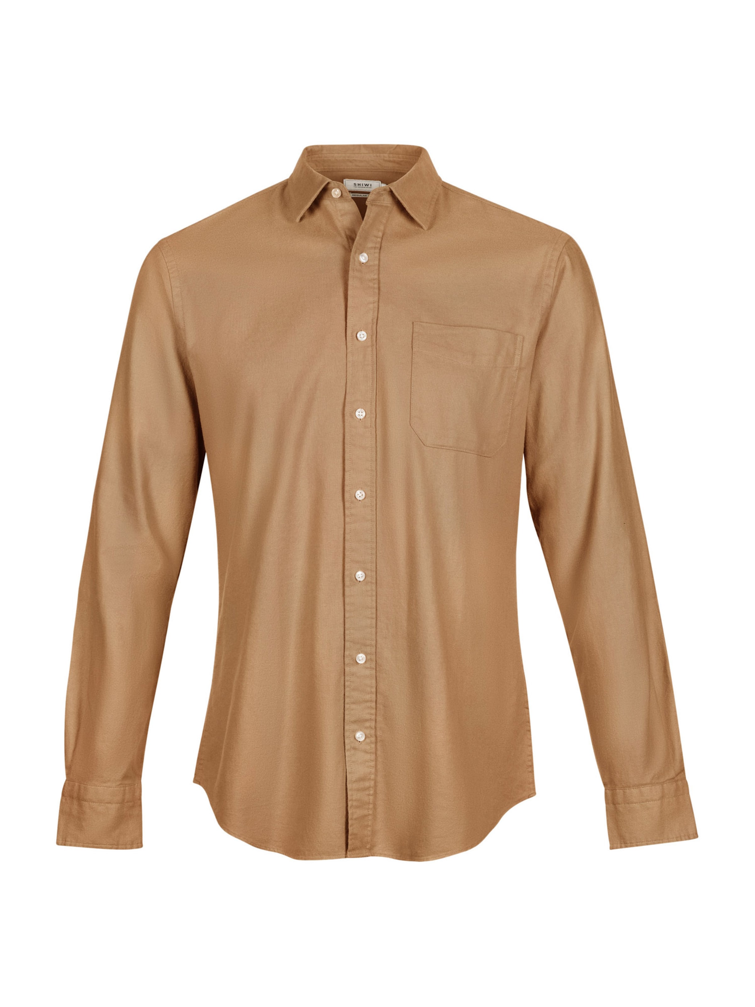 Shiwi Overhemd 'Tyler' in Beige: voorkant