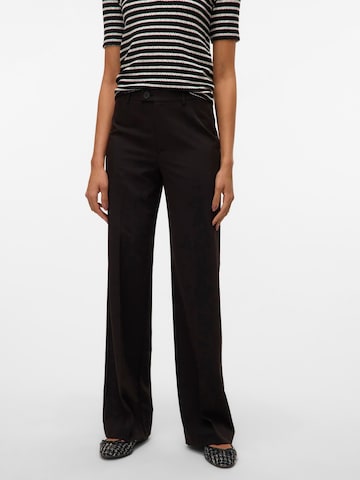 VERO MODA Regular Trousers with creases 'VMTexas' in Black