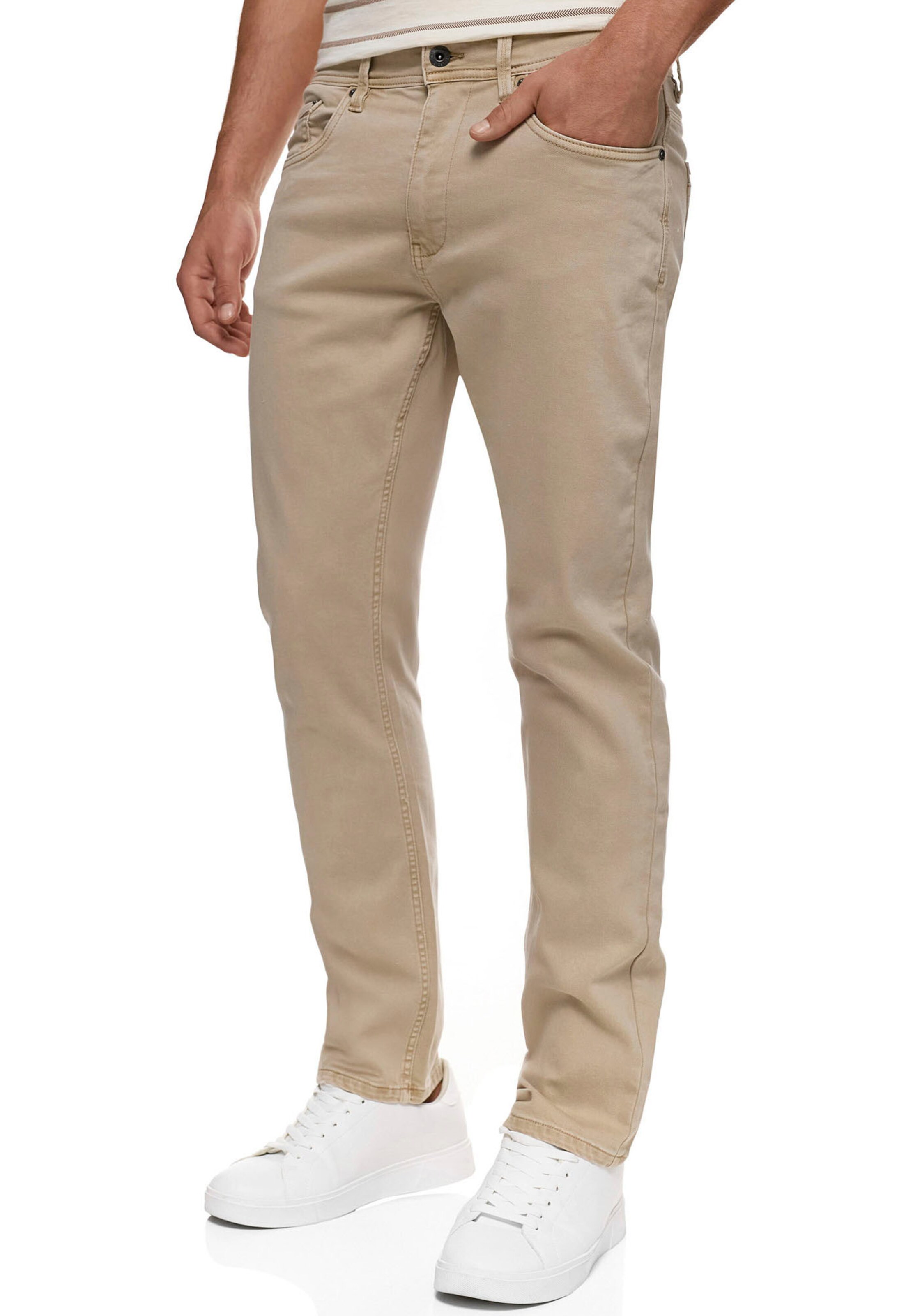 INDICODE JEANS Regular Hose in Beige