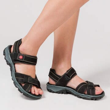 Rieker Hiking Sandals in Black