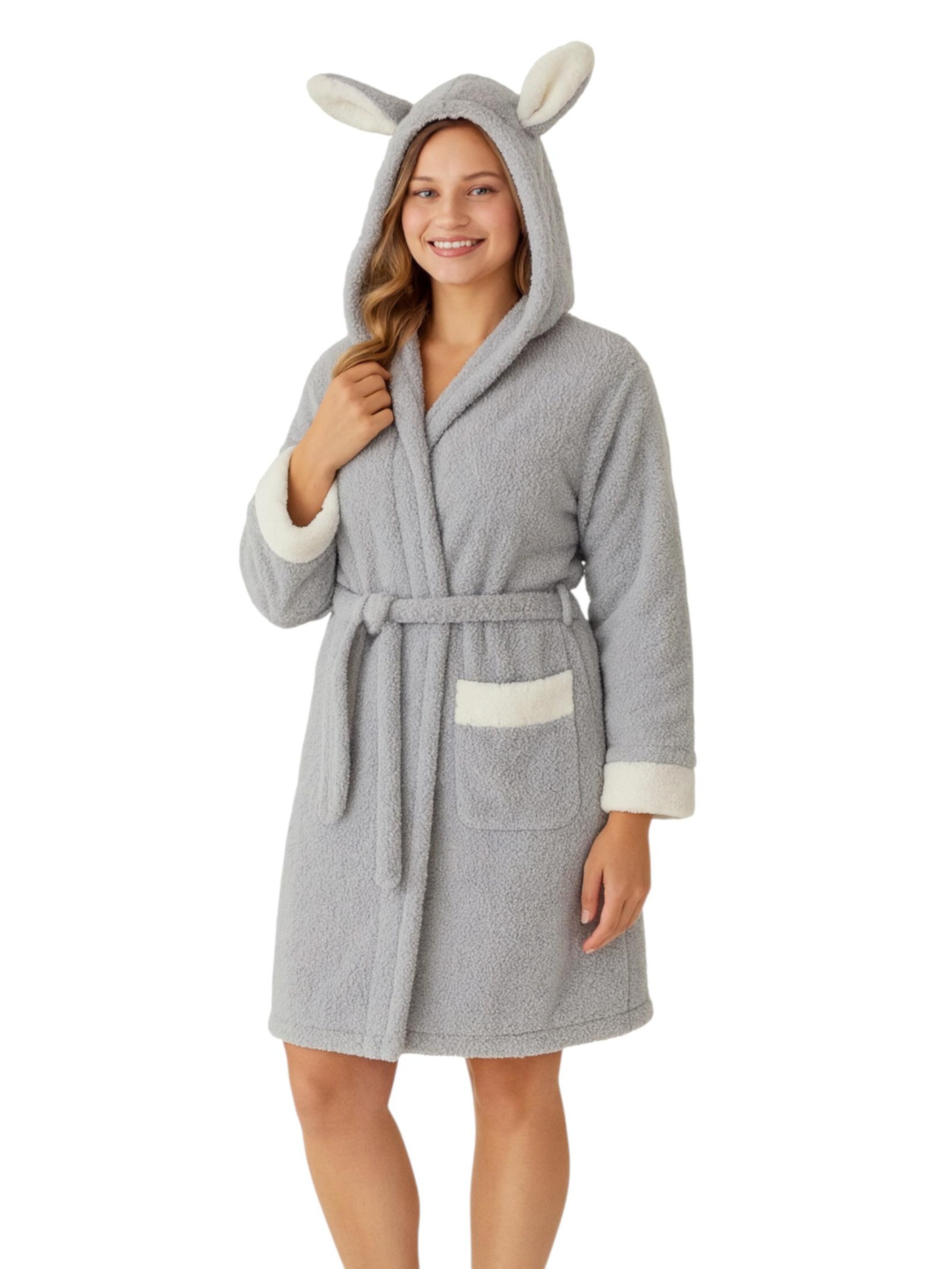 fashionshowcase Badjas kort 'CosyDream' in Grijs
