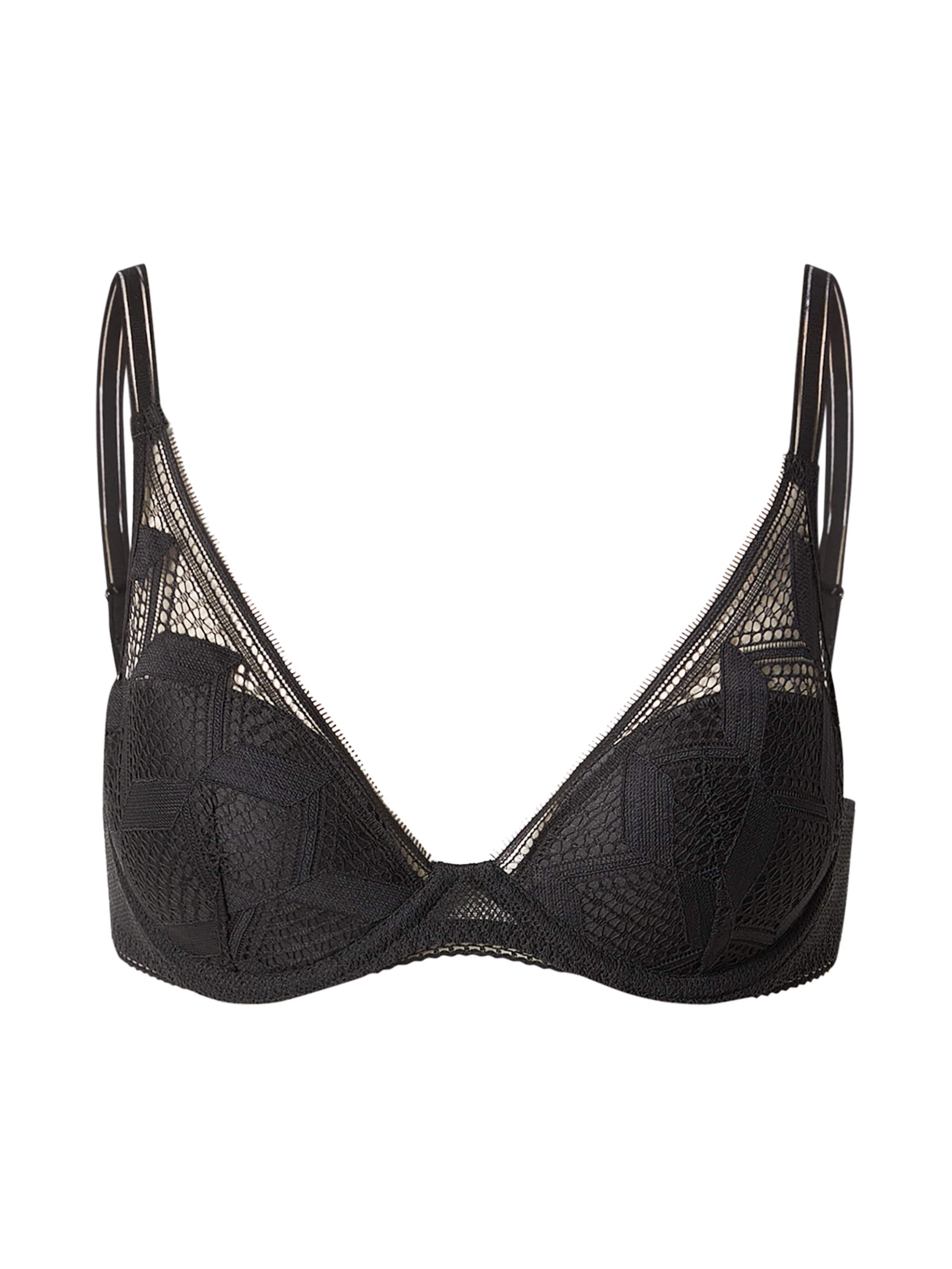 Triunghi Sutien 'SCARLETT' de la PASSIONATA pe negru: față