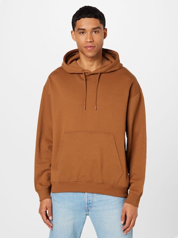 Sweat-shirt WEEKDAY en marron : devant