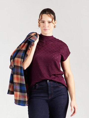 ONLY Carmakoma Bluse 'CARAUBREY' i rød: forside
