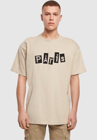 T-Shirt 'Paris' Merchcode en beige : devant