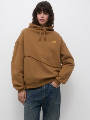 Sweat-shirt Pull&Bear en marron : devant