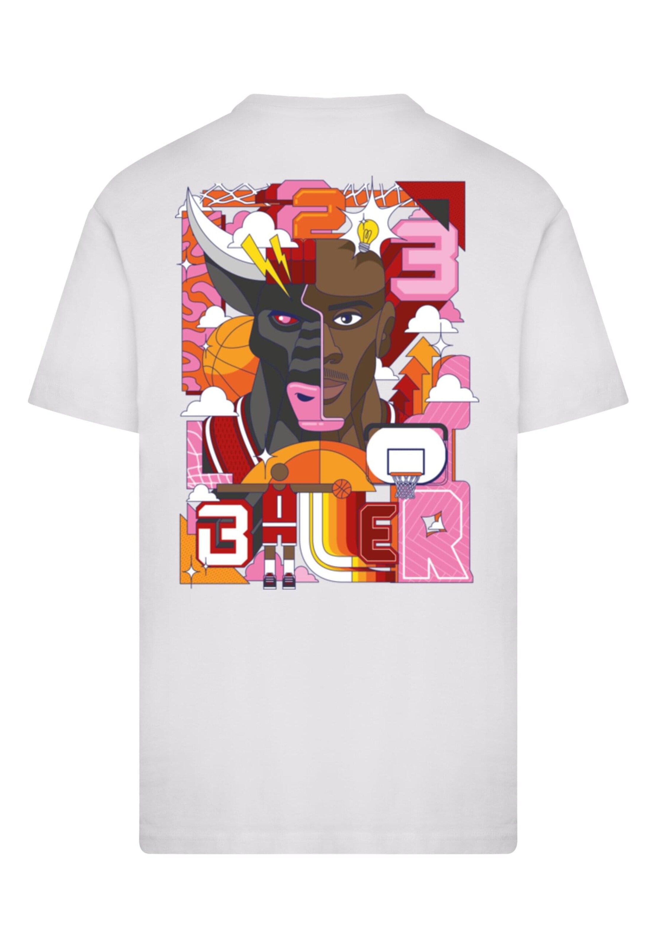 Maglietta 'Torro Baller' di Mister Tee in bianco