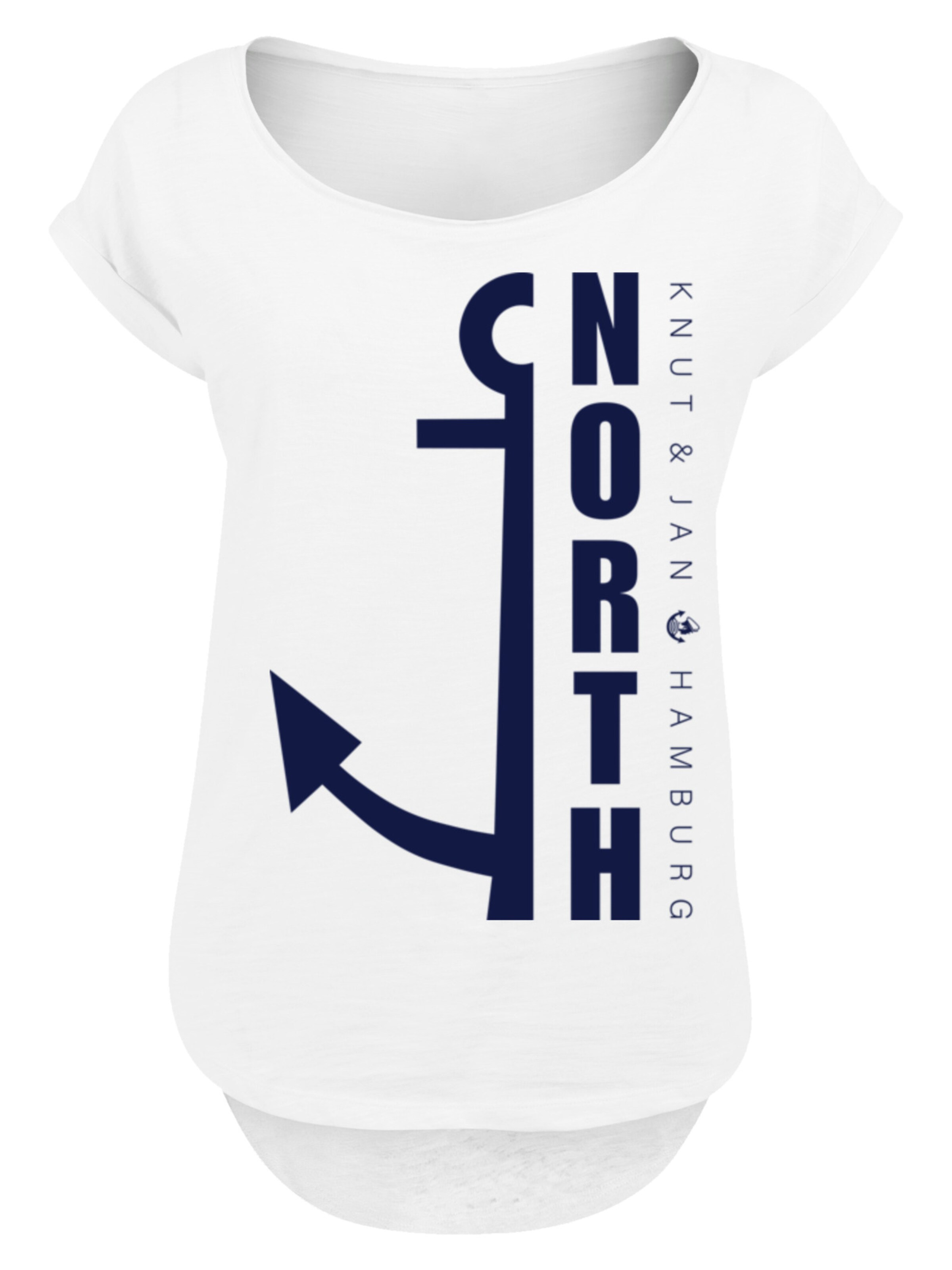 F4NT4STIC Shirt 'North Anker Knut & Jan Hamburg' in Wit: voorkant