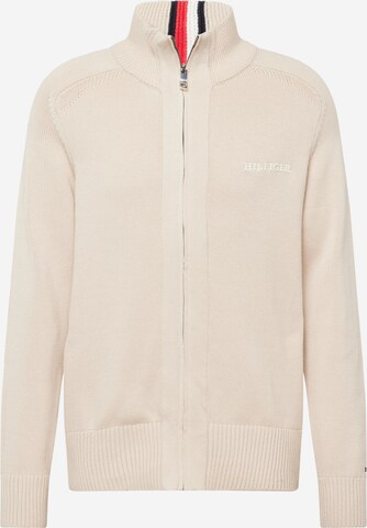 TOMMY HILFIGER Knit cardigan in Beige: front