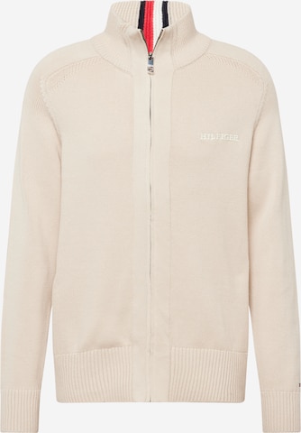 TOMMY HILFIGER Strikkejakke i beige: forside