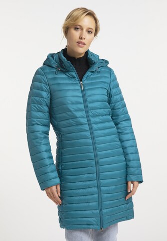 Usha Wintermantel in Blauw: voorkant