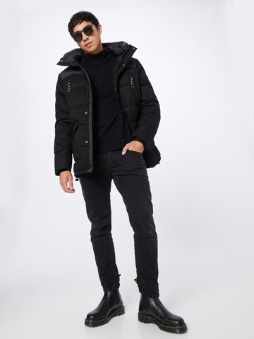 Veste d’hiver INDICODE JEANS en noir