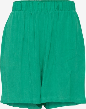 ICHI Wide leg Broek 'MARRAKECH' in Groen: voorkant