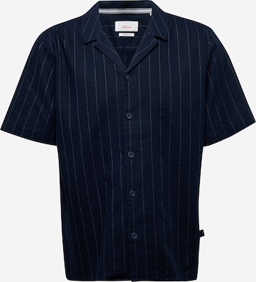 s.Oliver - Regular Fit Camisa em azul: frente