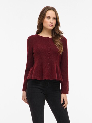 VILA Knit cardigan 'VILUNA' in Red: front