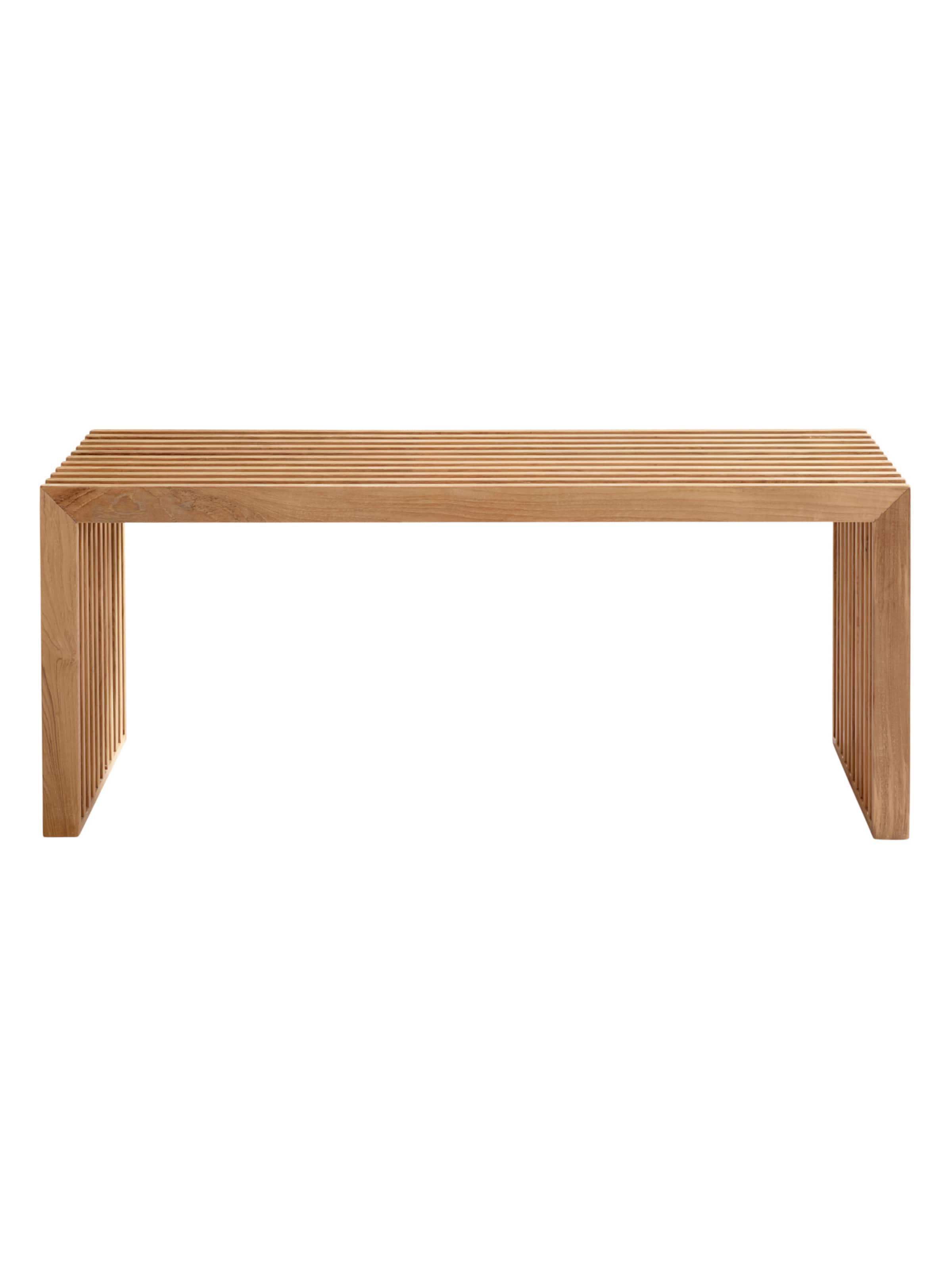 cinas Holzbank 'Rib' in Braun: Vorderseite