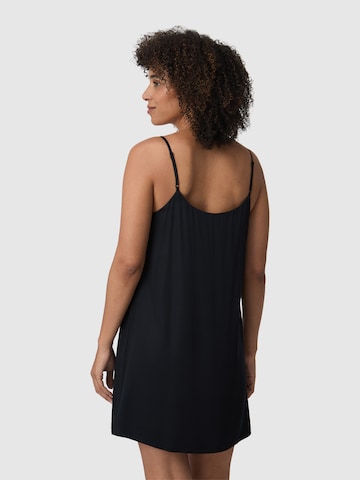 Les Lunes Negligé 'BLOOM Sleep Dress shiny' in Zwart