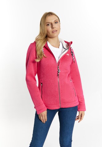 Schmuddelwedda Fleece jas in Roze: voorkant