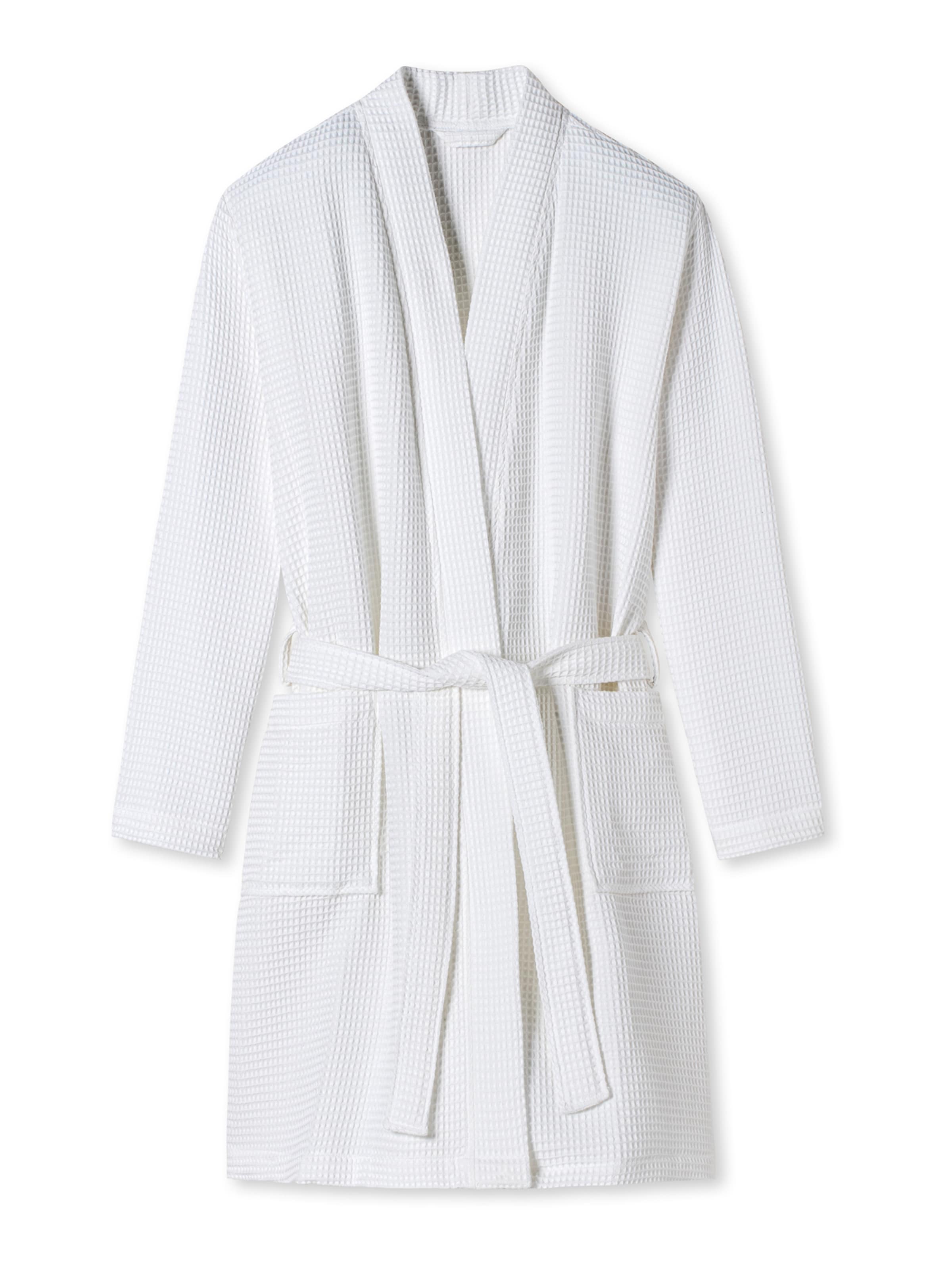 SCHIESSER Bathrobe short in White: front