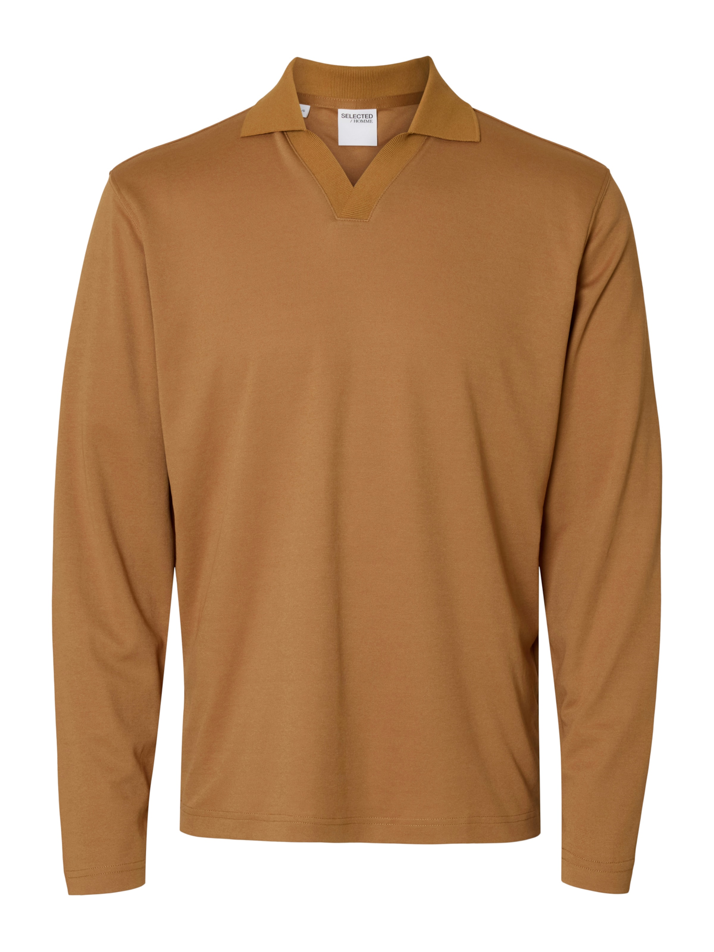 SELECTED T-shirt 'SLHFAVE' i brun: framsida