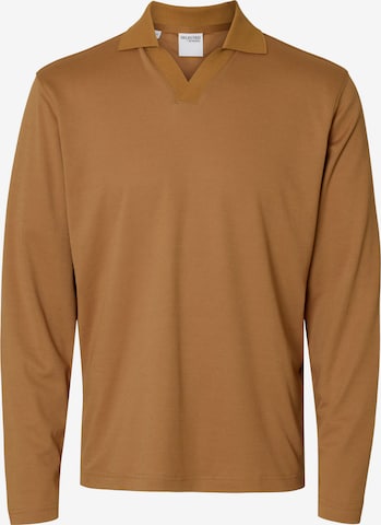 SELECTED Shirt 'SLHFAVE' in Brown: front