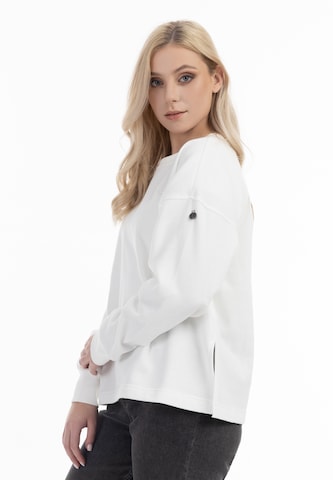 Sweat-shirt 'Idem' DreiMaster Vintage en blanc : devant