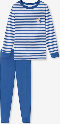 SCHIESSER Pajamas 'Natural' in Blue: front