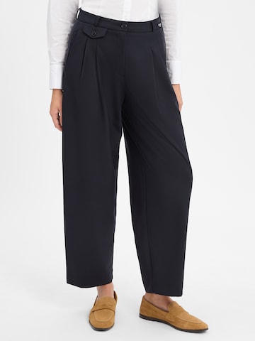 Wide Leg Pantalon à pince Cambio en bleu : devant