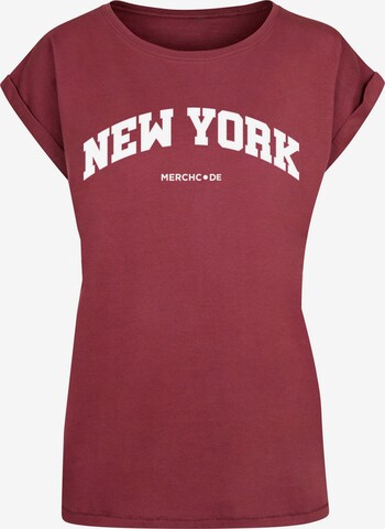 Maglietta 'New York' di Merchcode in rosso: frontale