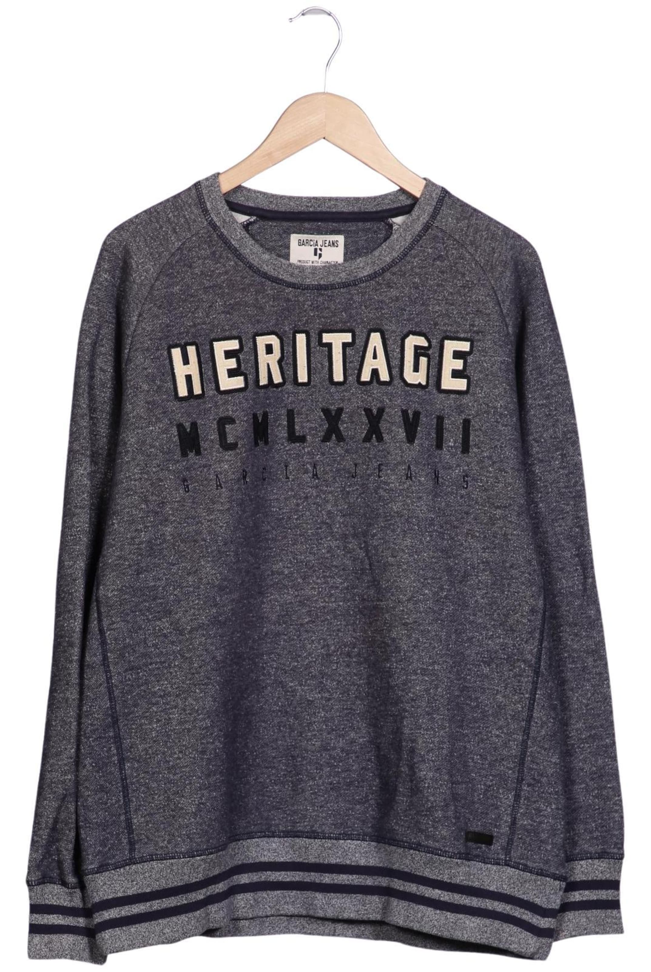 GARCIA Sweatshirt & Zip-Up Hoodie in XXL in Grey: front