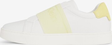 Slip on Calvin Klein en blanc : devant