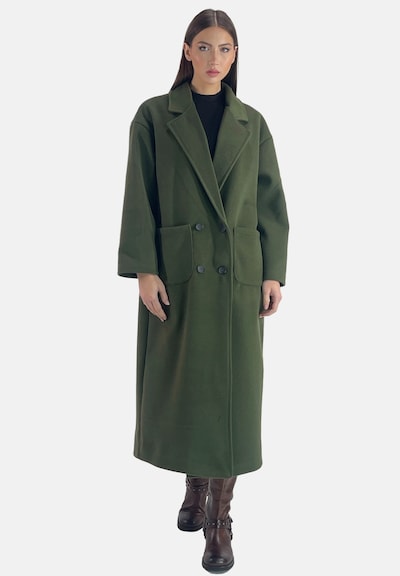 Elara Between-Seasons Coat in XS-XL in Green, Item view