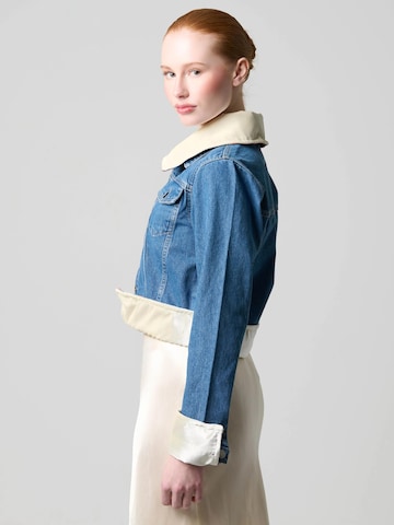 Fenice Übergangsjacke 'Denim Velvet Fusion'‌‌‌‌‌‌ in Beige