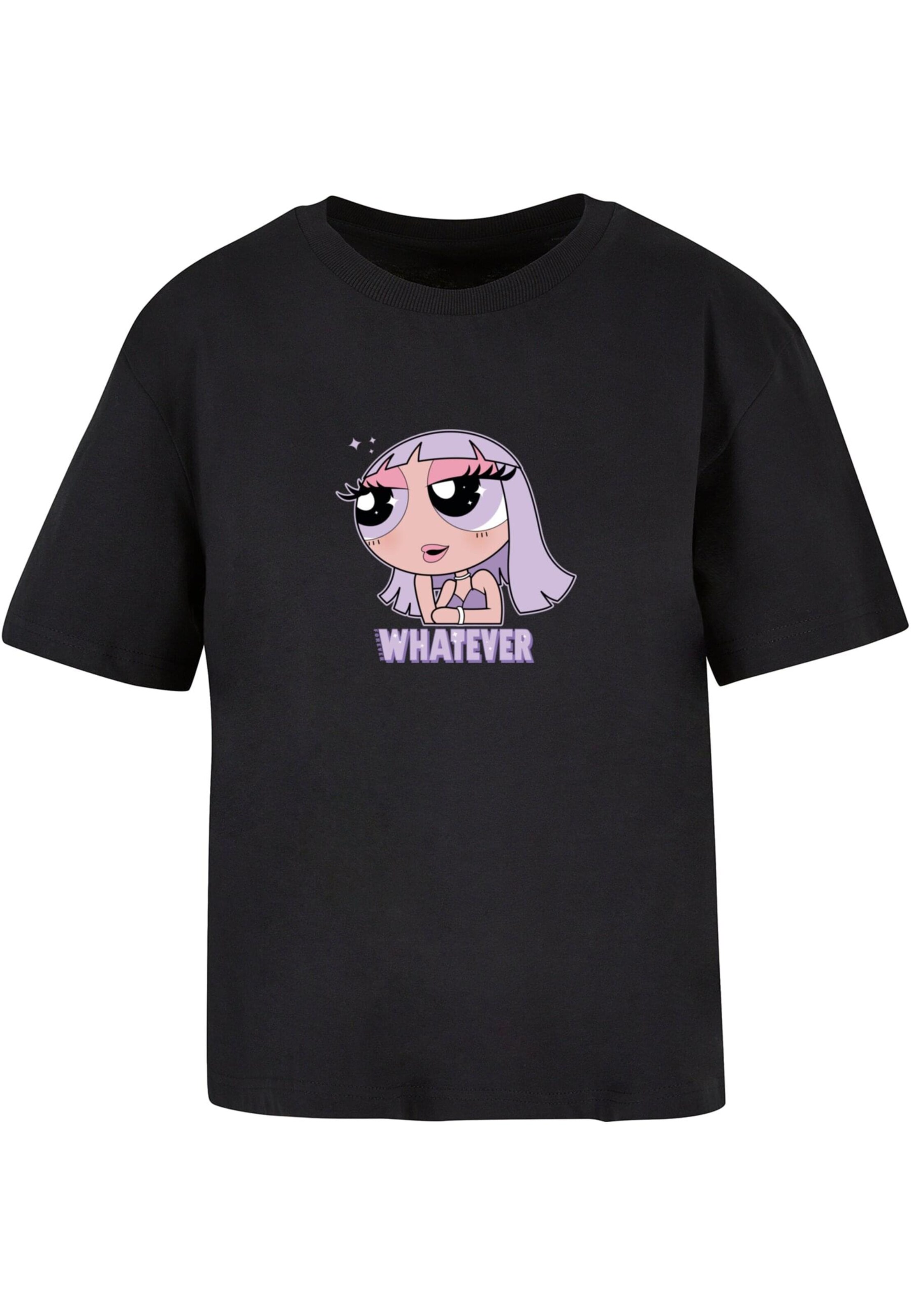 Miss Tee Shirt 'Whatever' in Zwart: voorkant