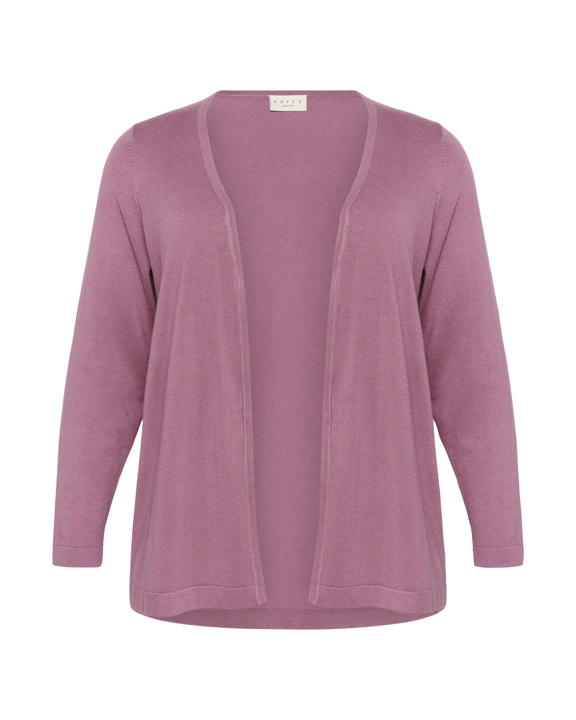 KAFFE CURVE Knit cardigan in Purple: front