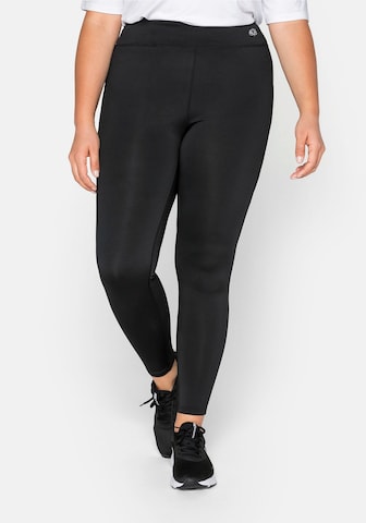 SHEEGO Skinny Sports trousers in Black: front