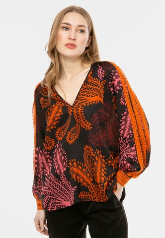 IVI collection Druckbluse 'Wild Herbs' in Orange: Vorderseite