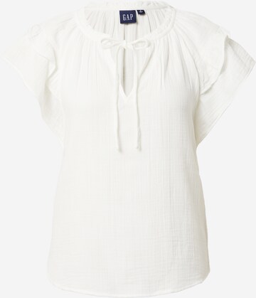 GAP Bluse 'GAUZE' i hvid: forside