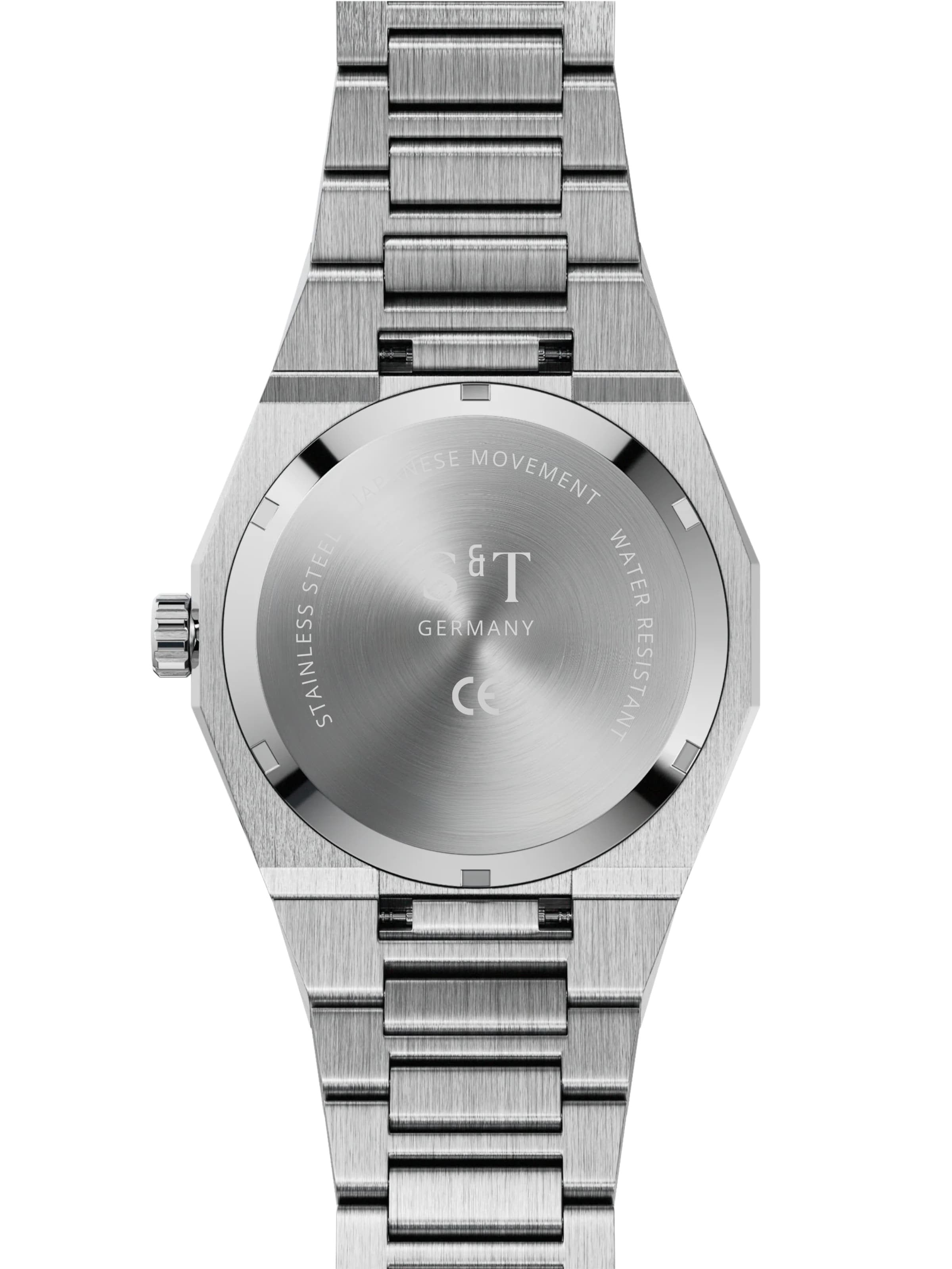 S&T Design Analog Watch 'TIME SPACE ARABIC' in Silver