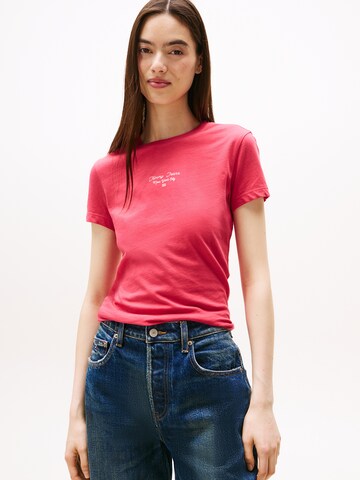 Tommy Jeans T-Shirt 'Ess' in Rot: Vorderseite