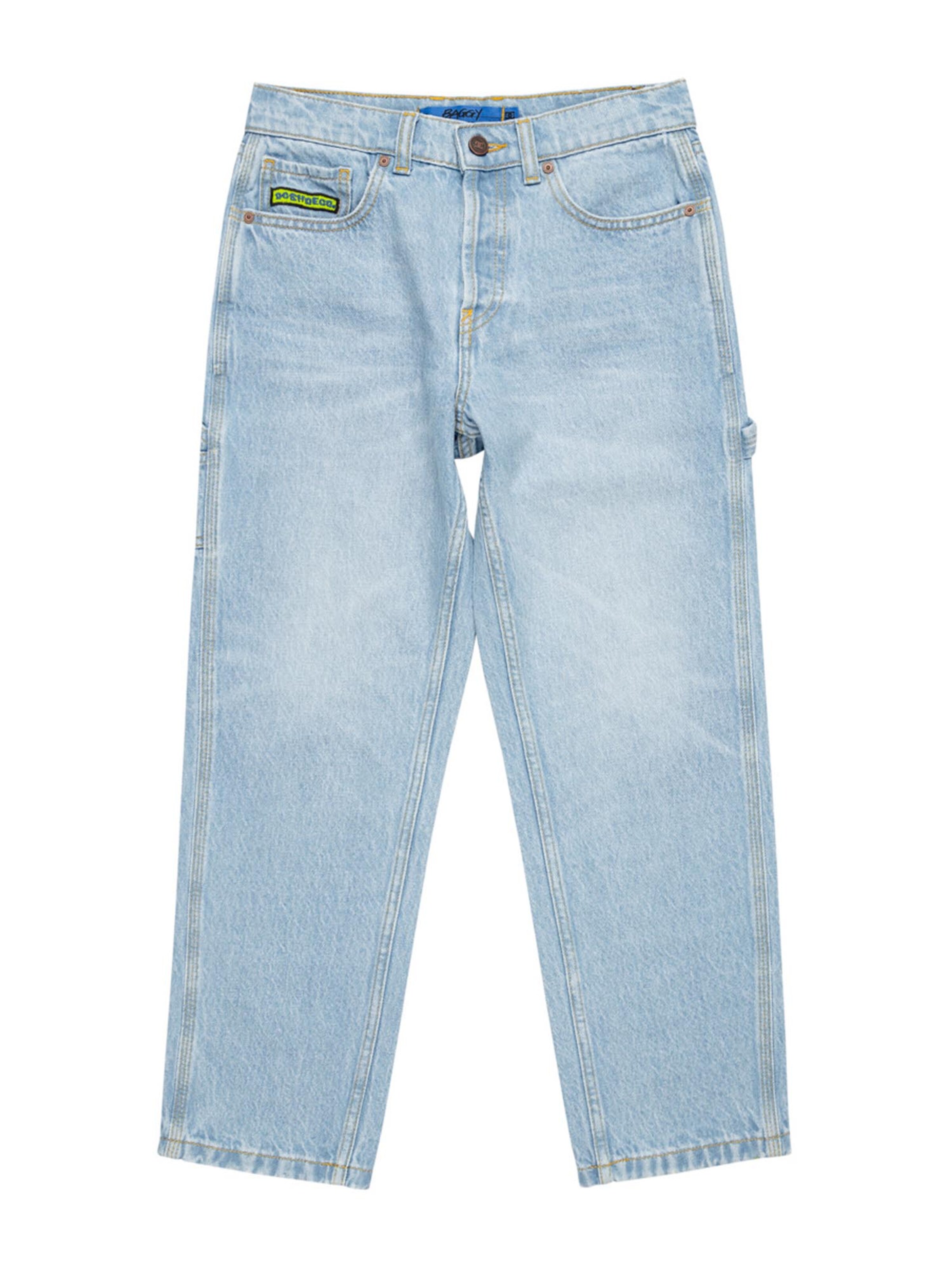 DC Shoes Wide Leg Sporthose 'WORKER' in Blau: Vorderseite