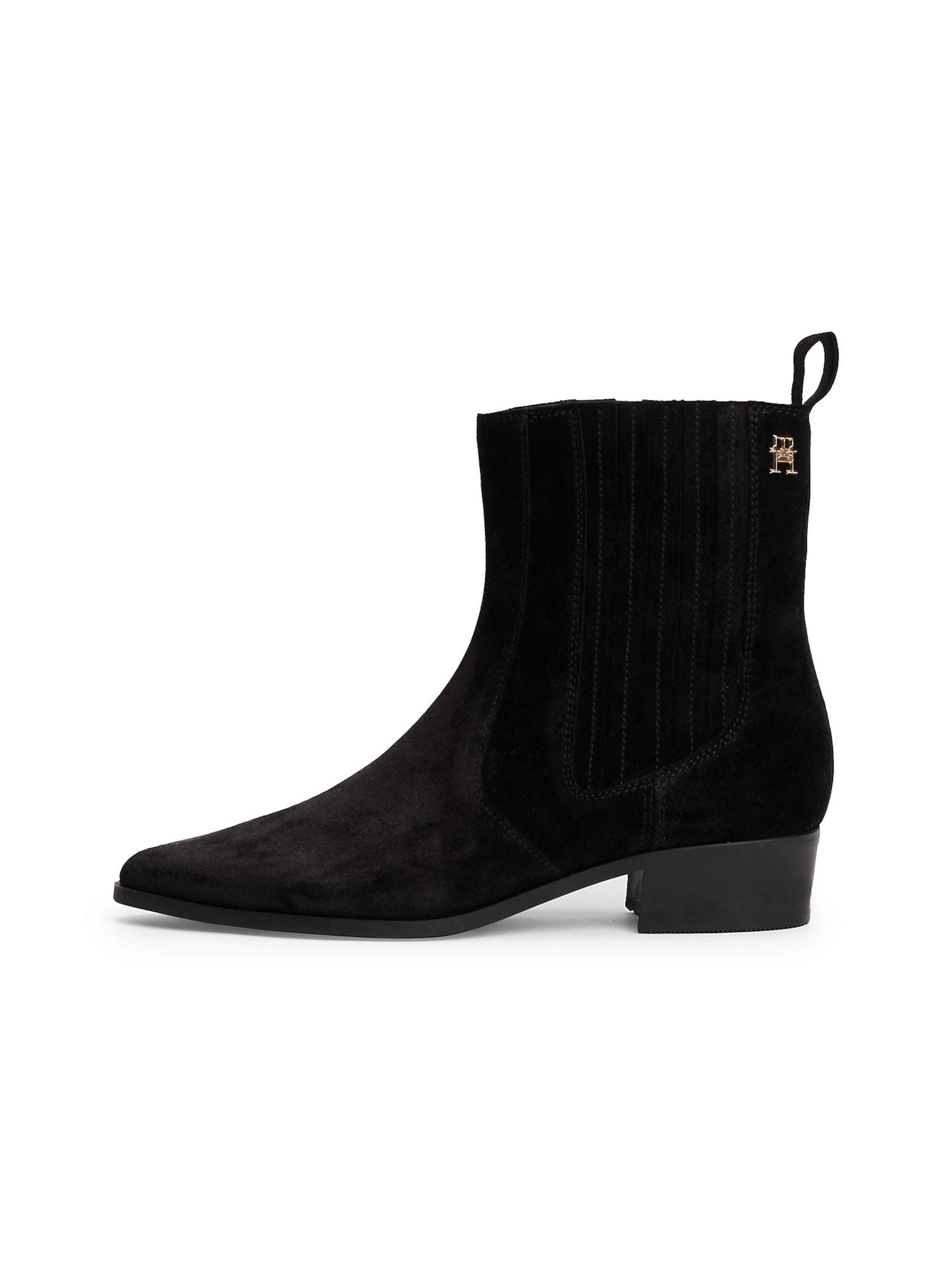 Chelsea Boots 'Suede Cowboy' TOMMY HILFIGER en noir : devant