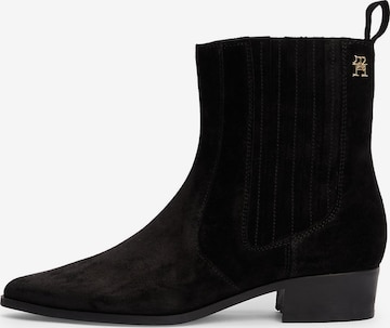 TOMMY HILFIGER Chelsea boots 'Suede Cowboy' in Black: front